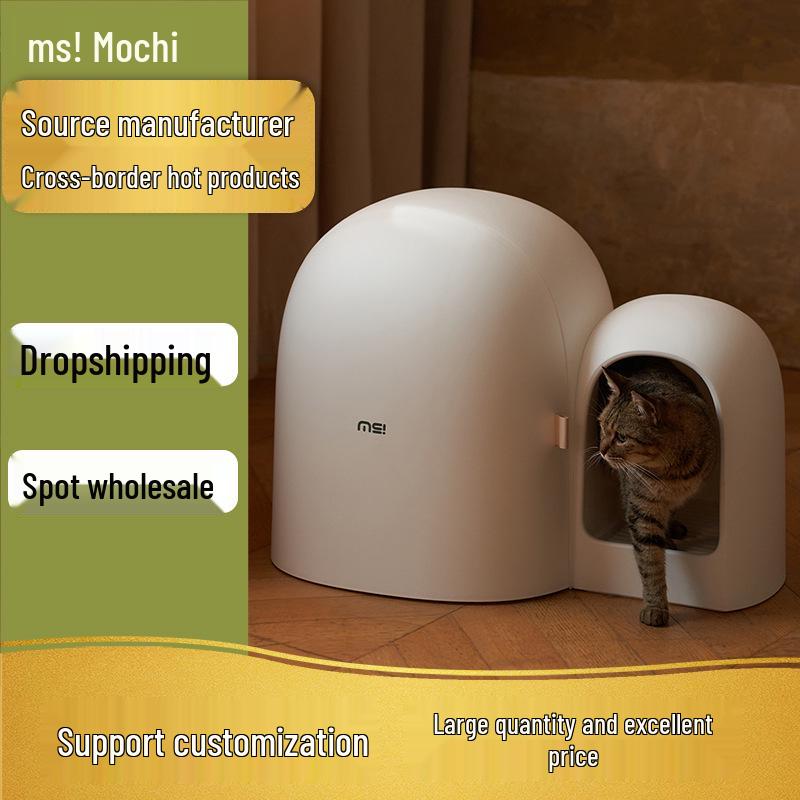 Mochi Fully Enclosed Extra Large Cat Litter Box – Odor-Proof, Anti-Splash Hallway Style