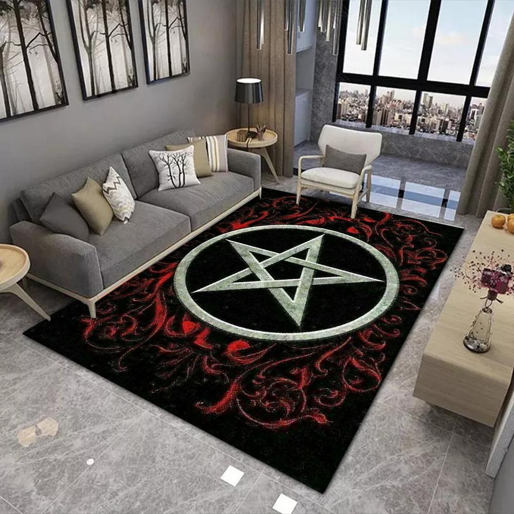 Gothic Decor Living Room Carpet Home Hallway Balcony Bathroom Bedroom Mat Non Slip Parlour Sofa Floor Large Area Decor Rugs