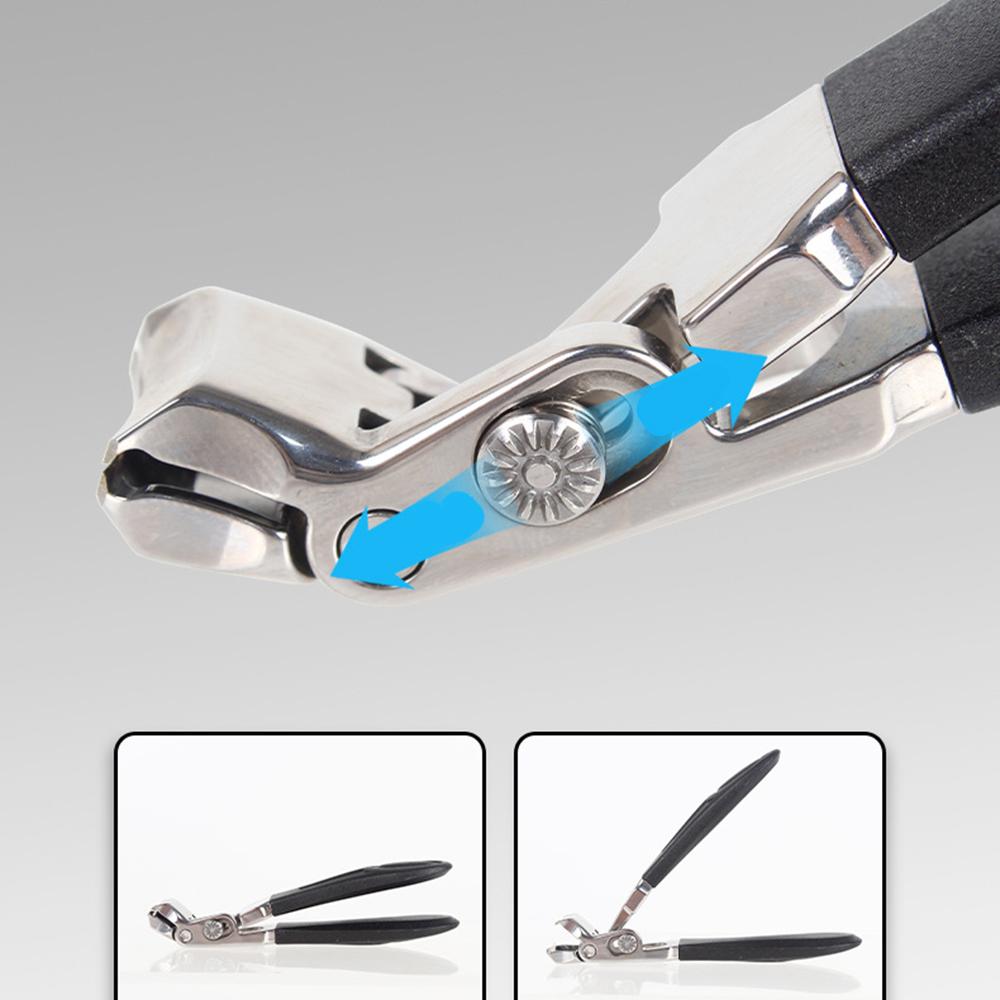 Neue gebogene Nagelscheren Tragbare Edelstahl-Nagelscheren Große Öffnung Flache Nagelscheren Nagelscheren