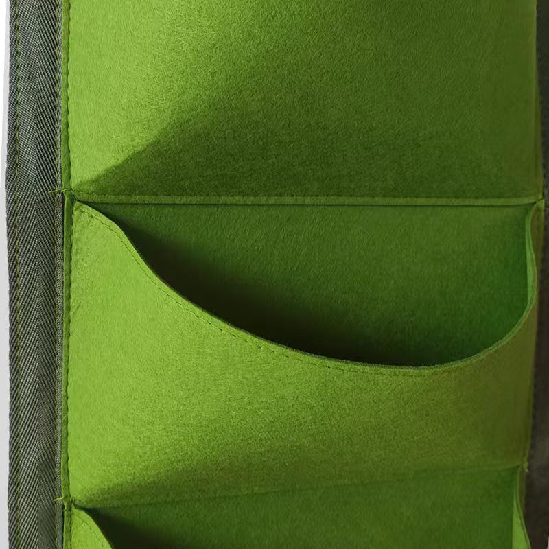 Vertical Wall-Mounted Plant Bags, Multi-Pocket Felt Grow Bags for Balcony Flowers and Trees