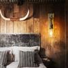 Retro Wood Wall Light E27 Vintage Sconce Wall Lights Fixture Indoor Home Decor Dining Room Bedside Lamp Bedroom Lighting