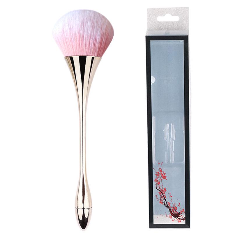 Extra Large Soft Bristle Powder Brush for Nail Dust & Blush with Small Waist Design