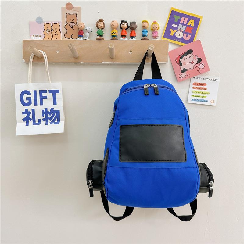 Modern Colorful Canvas Backpack For Kids Lightweight Ergonomic School Bag For Boys And Girls