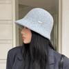 1Pc Autumn and Winter New Basin Hat Wool Blended Bucket Hat Women Show Small Face Versatile Fashion Irregular Wide Brim Warm Hat