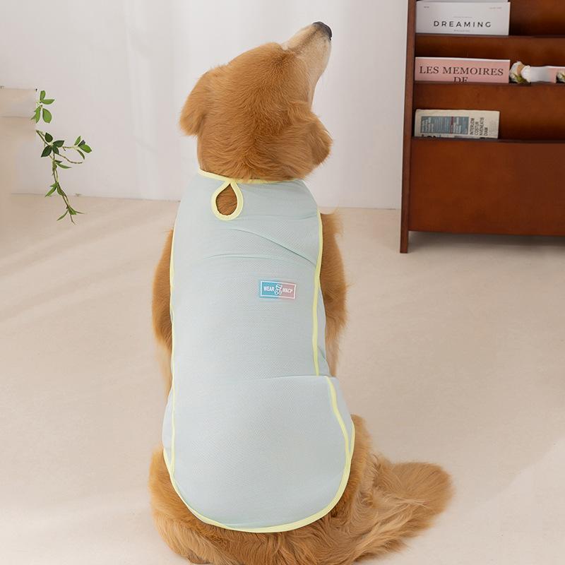 

Популярная одежда для больших собак, крутая одежда, крутая майка из ледяного шелка, золотистый ретривер, лабрадор, средняя и большая собака, охлаждающая одежда для питомцев 4XL (recommended weight 30-20 kg)