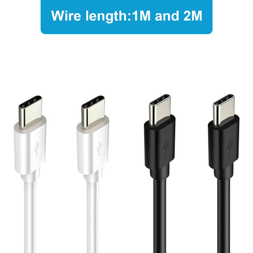 1m/2m Double End Type C Data Line 3A Quick Charging Power Cable Wire Supports Stable Data Transfer for Tablets Phones