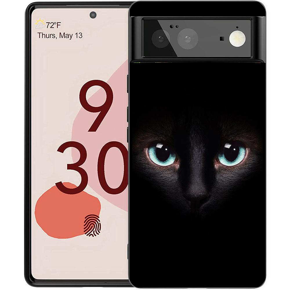 

Черный кот Стеклянный Глаз Чехол для Телефона для Google Pixel 8 7 6 7A 6A Pro 5G Ударопрочный Силиконовый Мягкий 9 Pro XL 8 Pro 5G Чехол Сумки for Pixel 8 5g