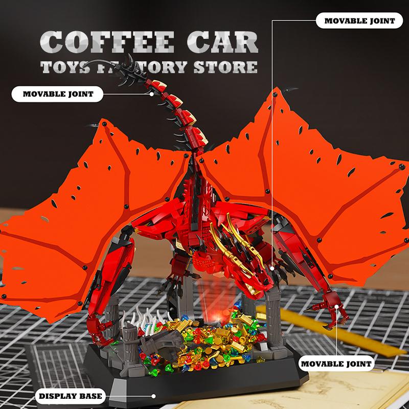 Non-Toxic Moc Bricks Flying Dragon Sets Movie Scene Action Figures Puzzle Toys Magic Animal Building Blocks 3D Model Kids Adults Gifts New