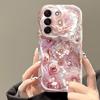 Phone Case For Samsung Galaxy S26 Ultra S25 S24 S22 S23 Plus FE A56 A55 A37 A36 A27 A26 A16 Pink Rose Flowers Cream Soft Cover