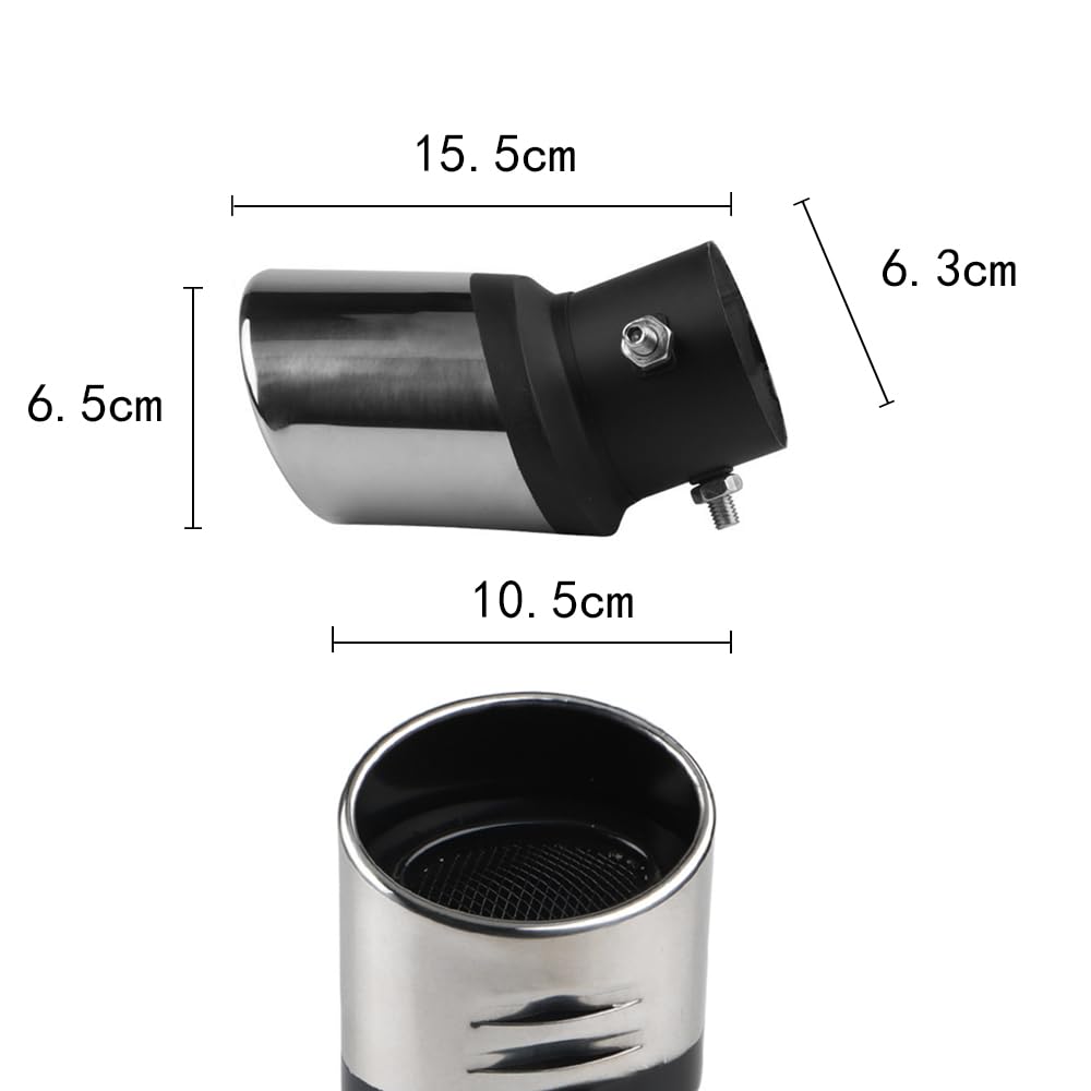 Tpnidaii חותך מאפרים מסוג פונה כלפי מטה, צינור פליטה, קצה פליטה, משתיק קול, צינור קוטר צינור זנב