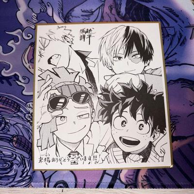 [USED] My Hero Academia Movie Bonus Item: Autographed Illustration Board