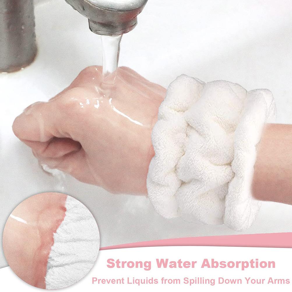 Makeup Headband Wrist Washband Set for Women Girls Microfiber Flannel  Shower Hair Headband