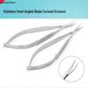 Ophthalmic Micro Scissors 12.5cm - Flat Handle Corneal, Suture Removal, Eye Opening Scissors