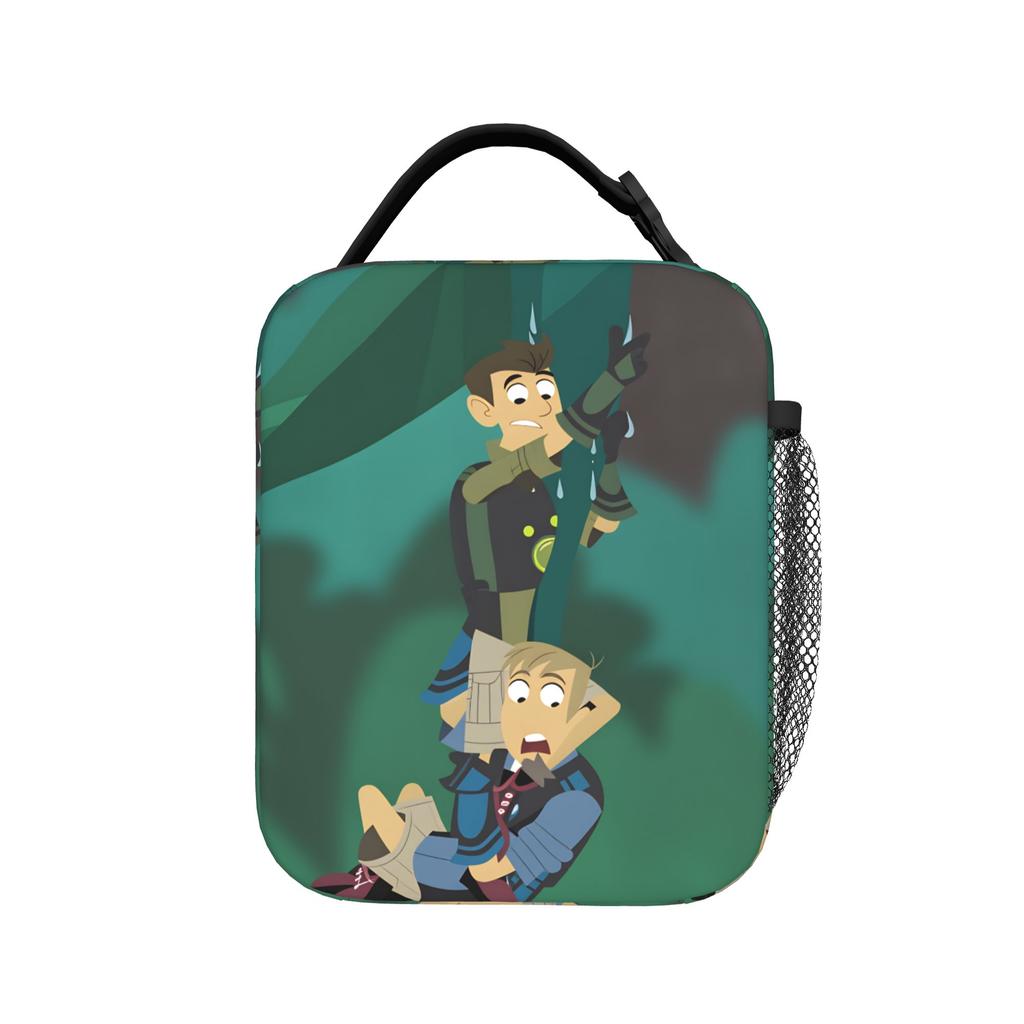 Wilds Kratts Lunch Bag Leisure Lunch Box School Convenient Thermal Tote Handbags For Adult Oxford Print Cooler Bag