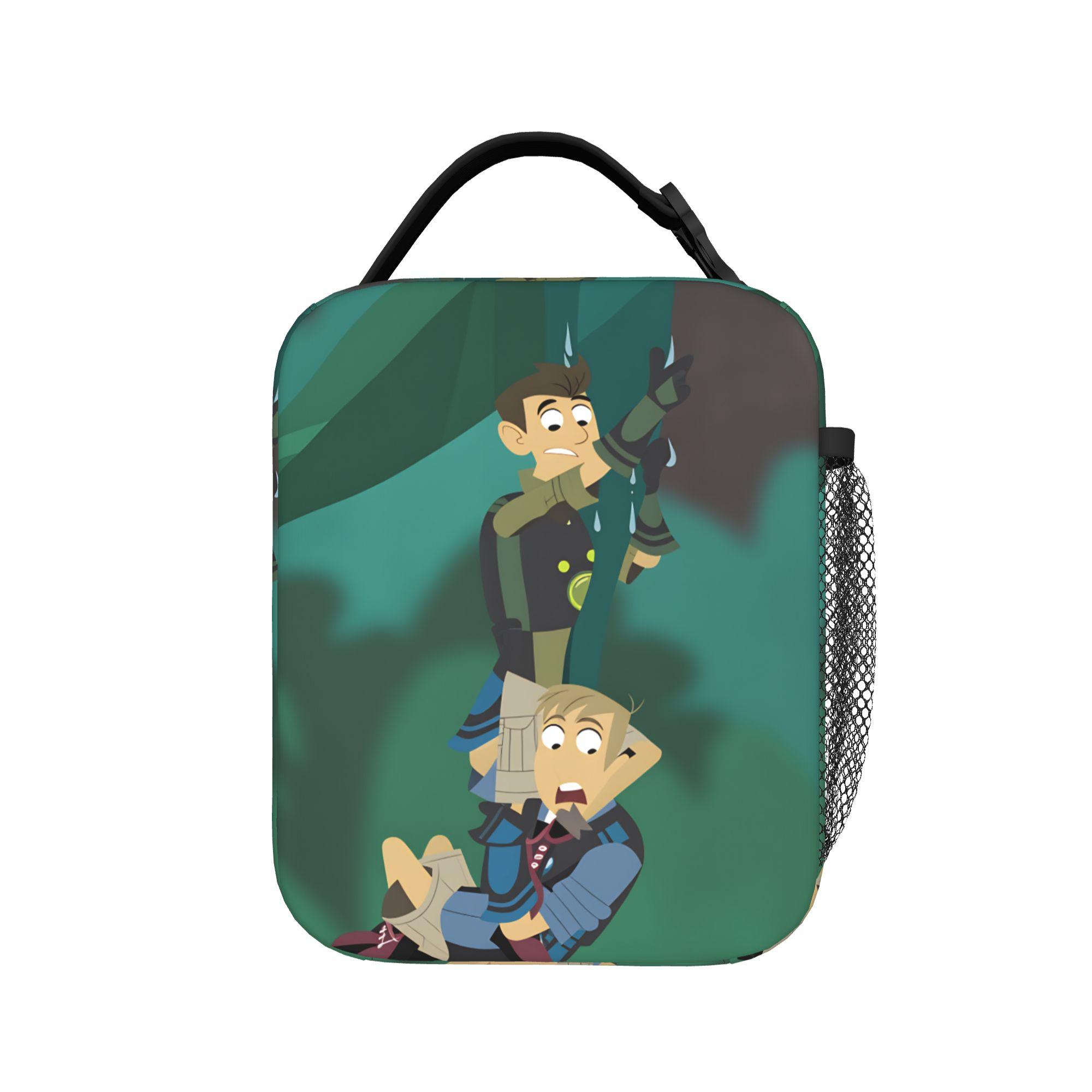 Wilds Kratts Lunchtas Casual Lunchbox Picknick Draagbare Geïsoleerde Thermische Tote Handtassen Voor Meisjes Waterdichte Print Koeltas as picture