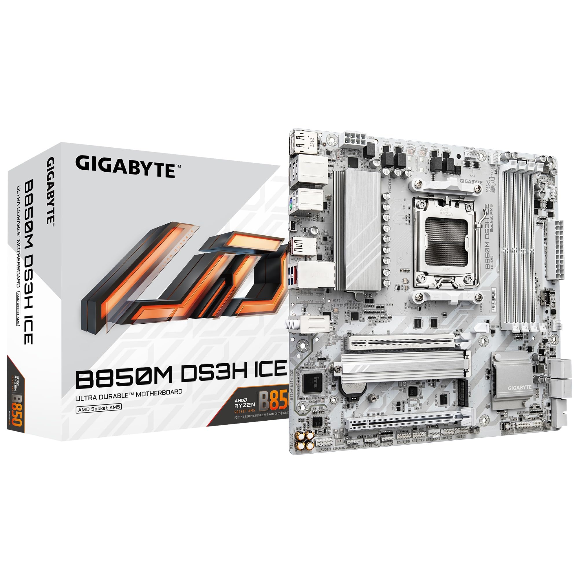 

GIGABYTE B850M DS3H ICE Motherboard MB6765 Micro-ATX