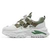 2025 New Rotary Button Men's Shoes Spring Thick-Sole Heightened Dad Shoes Casual and Versatile Sports Little White Shoes Burst