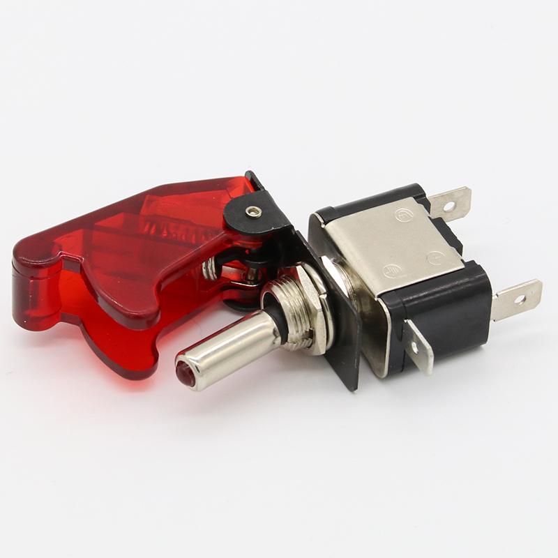 High Quality 4pcs Red 12V 20A Racing Car Truck Boat Cover LED Push Button Rocker Toggle Switch Control