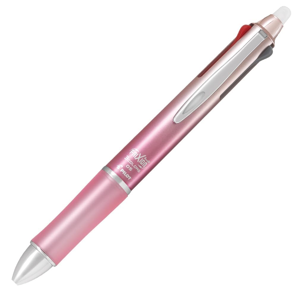 PILOT Frixion Ball 3 Metal Ballpoint Gradient LKFB150EFGRP Pen, 0.5mm, Pink,