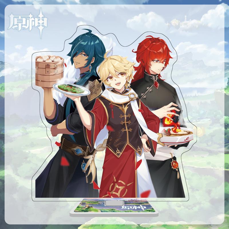 16cm Height Acrylic Large Stand-up Display Featuring Characters From Mondstadt and Liyue In Genshin