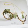 Retro Melaard Women's High-End Heart & Tiger Eye Bead Necklace Choker
