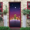 Underwater World Wallpaper 3D Door Sticker Self Adhesive PVC Fish Dolphin Poster For Kids Girls Room Home Door Decoration Murals