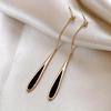 Golden Water Droplet Tassel Earrings, Anti Fading and Comfortable Design, Simple and Elegant, High-quality, Perfect for Women's Jewelry Accessories