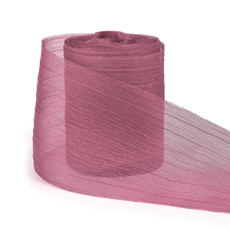 

Прямая мятая пряжа Лента шифоновая свадебная мятая сетка Аксессуары Яркая шелковая мятая подарочная коробка Цветочная упаковка 4cm X 5yards