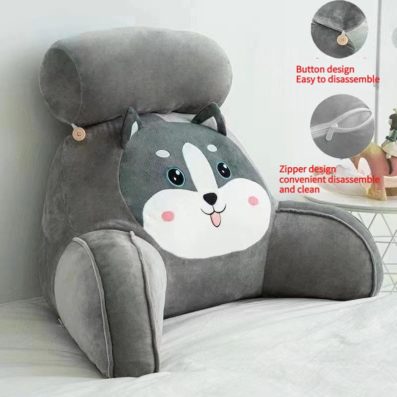 Cartoon Soft Bag Cushion Large Backrest Office Lumbar Support Pillow Reading Playing with Mobile Phones Tatami Pillow Versatile for Multiple Scenarios