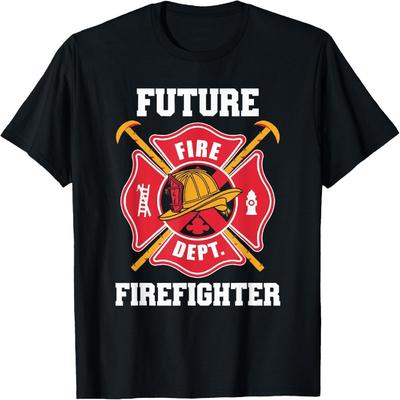 Future Firefighter Fireman Firefighting Funny For Boys Kids T-Shirt