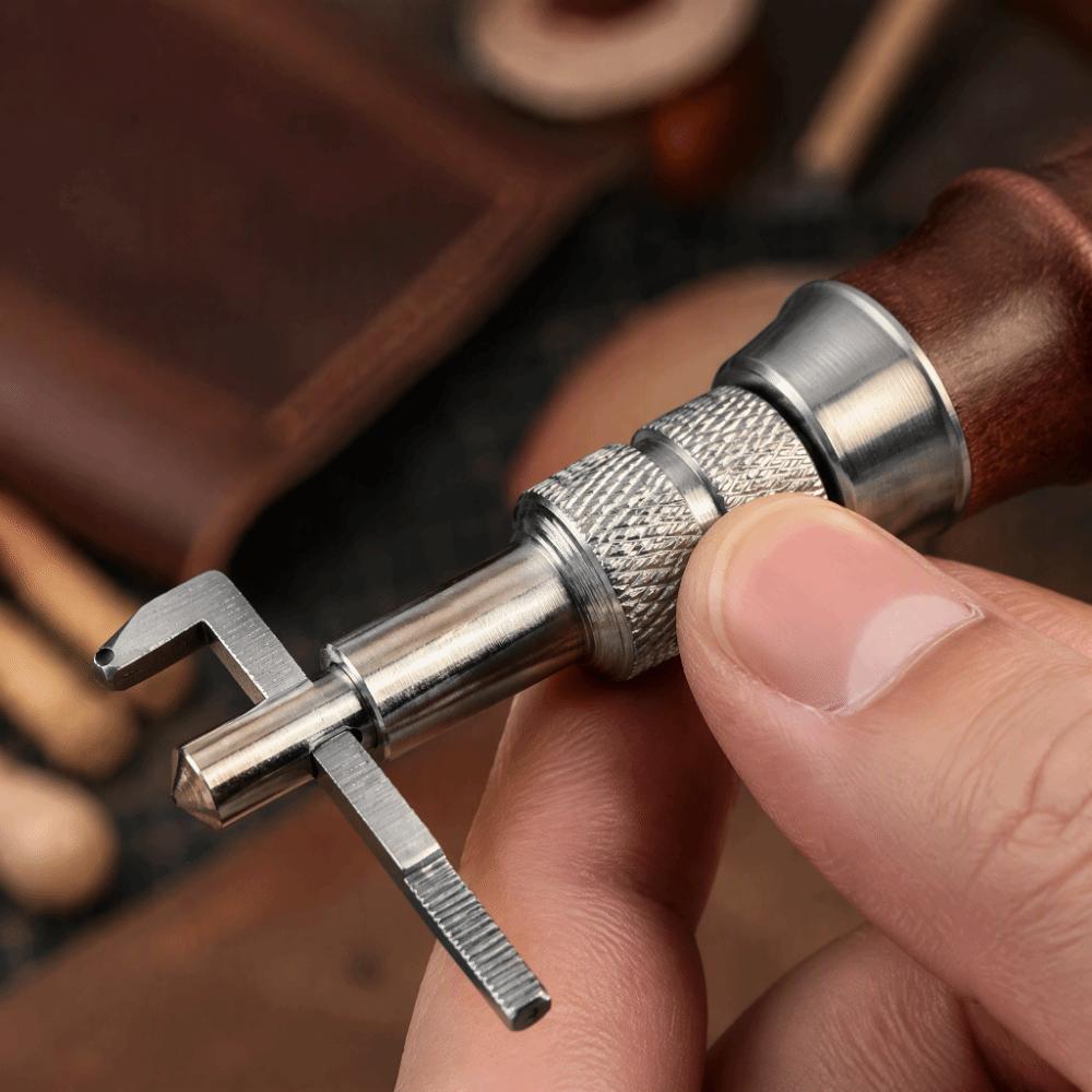 Adjustable Depth Leather Groover Tool Adjustable Groover Notcher Leatherworking Work