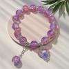 2026 Iridescent Butterfly Bracelet - Colorful 10mm Beads, Color-block Design, Cross-border Gift