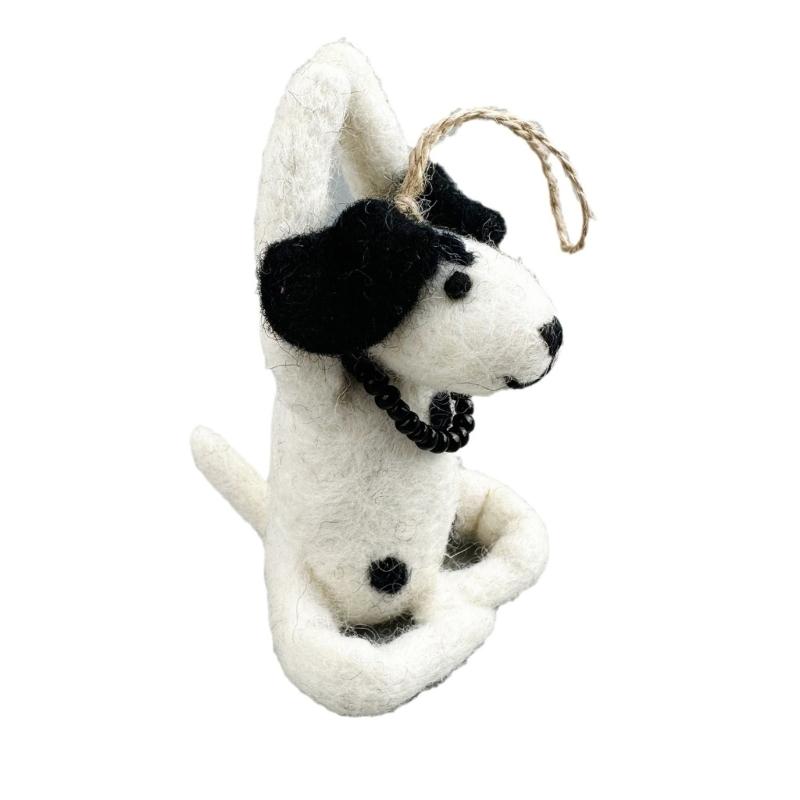 

Elegant Yoga Dog Design Hanging Decoration Wool Felt Pendant Charm Ornament For Keychains Home Decorative Accessories 1