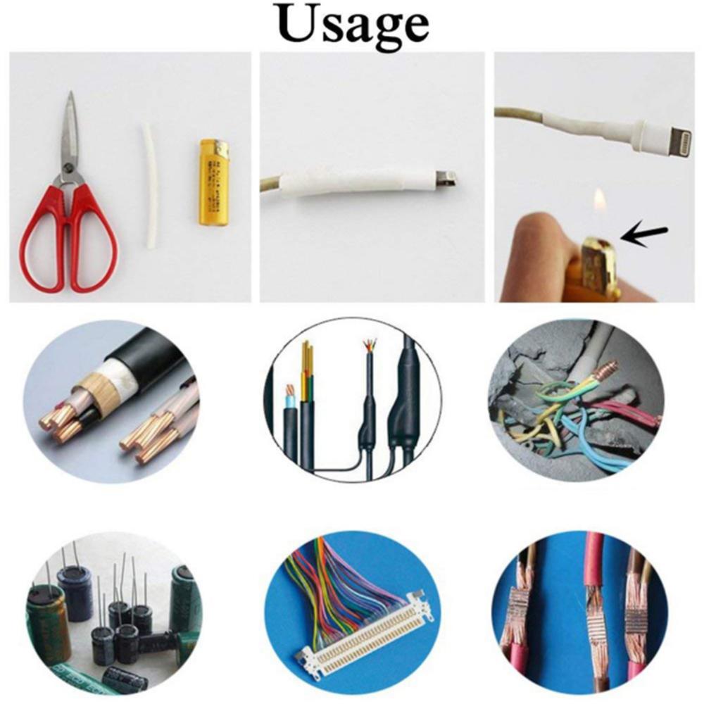 Tubi termorestringenti elettrici assortiti, 127 pezzi, con 7