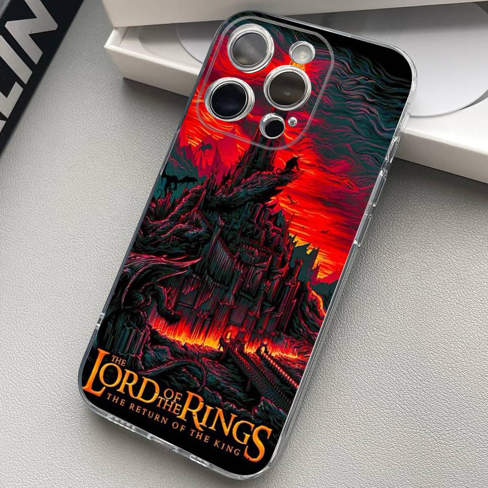 The Lord of the R-Rings Map Transparent Phone Case For iPhone 17 16 15 11 12 13 14 Pro Max Mini Soft TPU Silicone Plus