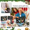2025 Guitar Picks Advent Calendar-20 Guitar Picks & 2 Oud Picks with Pick Holder Christmas Gift for Guitar Bass Ukulele Players