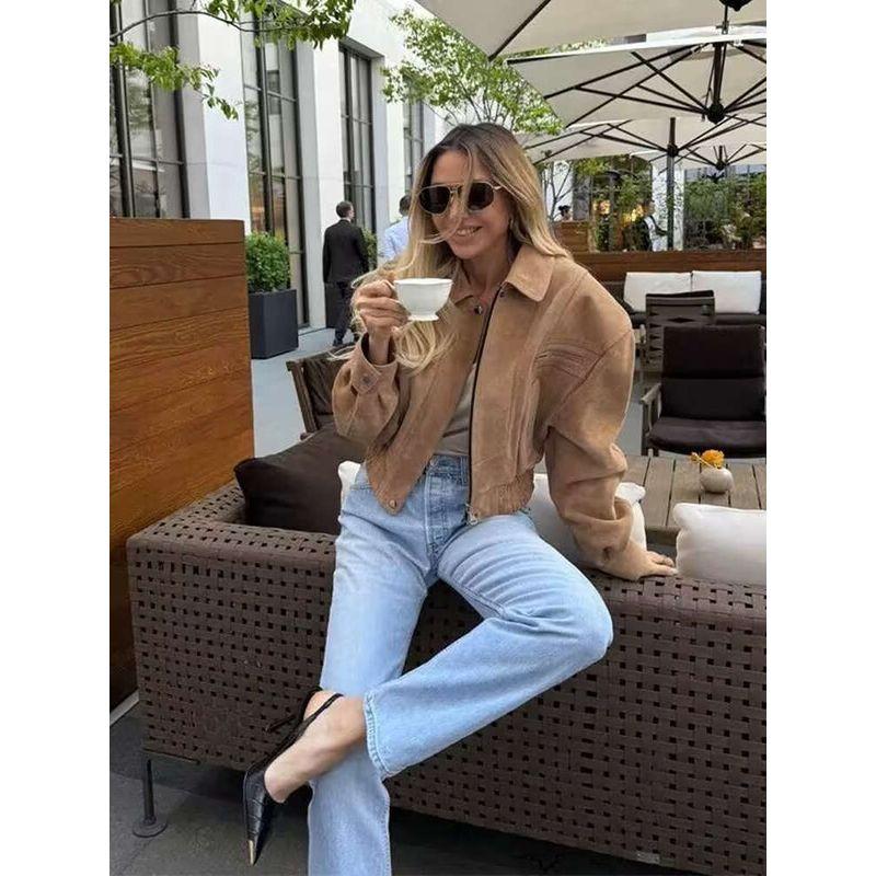 Times New Luxury American Retro Sweet Cool Style Fashionable Super Nice Fancy Short Work Clothes Motorcycle Jacket