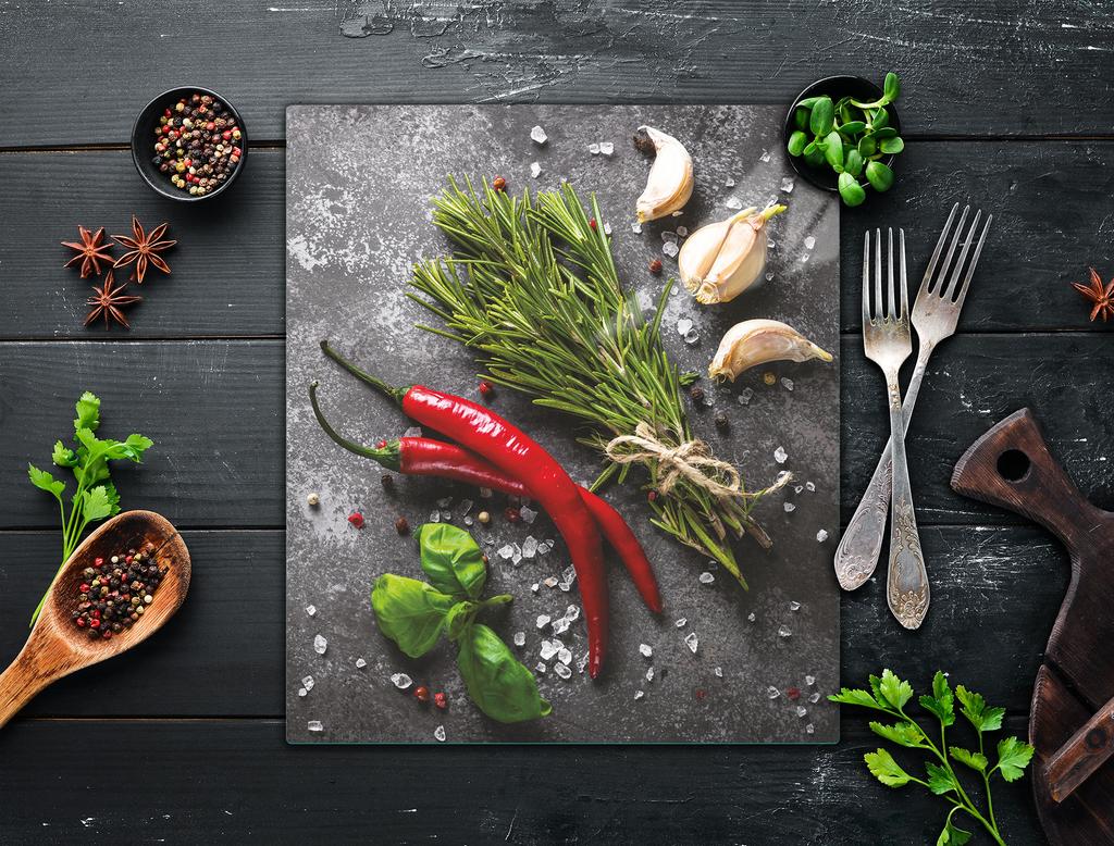 GLASS CUTTING BOARD 45x52 Chili