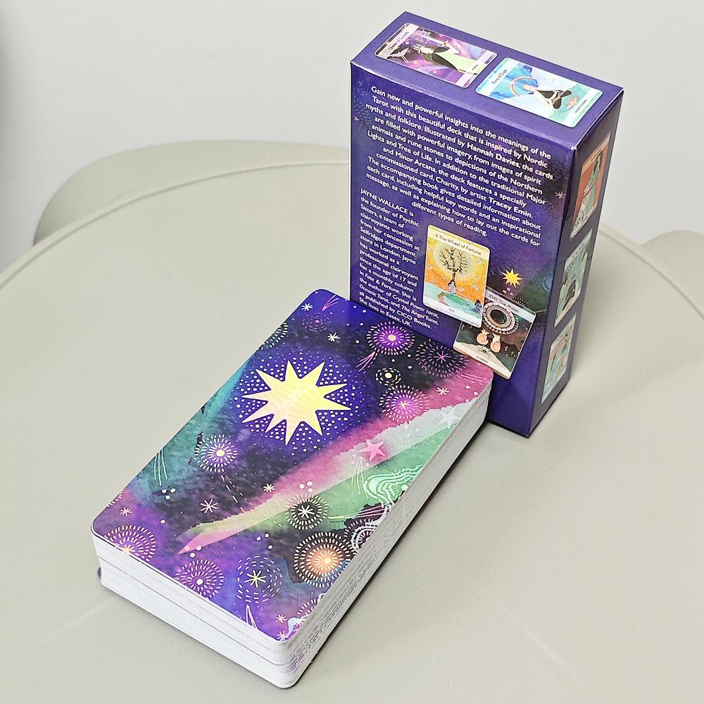10.3*6cm Magický severský tarot Kompletní balíček 79 karet inspirovaný starými severskými mýty a folklórem