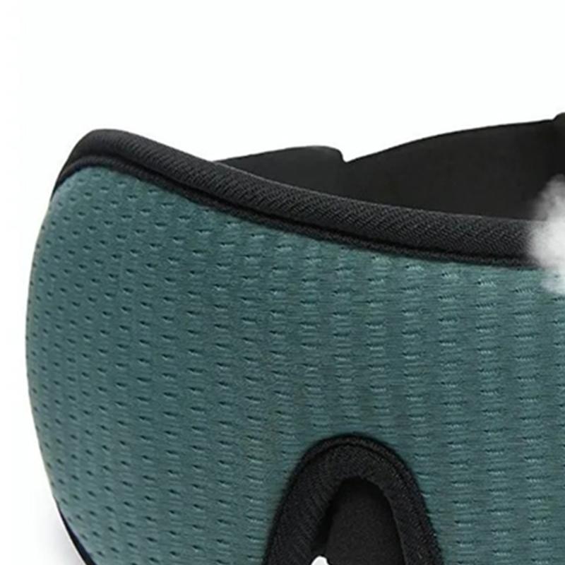 Eye Shade Cover Block Out Light 3D Soft Cushion Lightweight Breathable Blackout Sleeping Cover Green