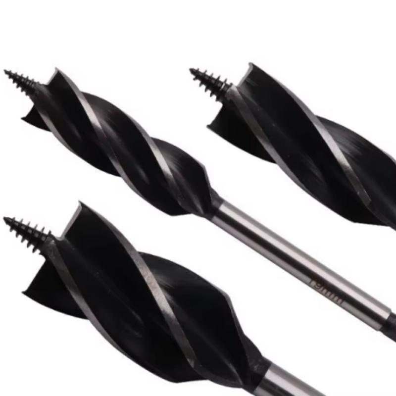 Bit Hexagonal Shank Supported Auger Four Slots Lengthened Twist Door Lock Opener Drawer Board Reaming Woodworking and Diy Tools