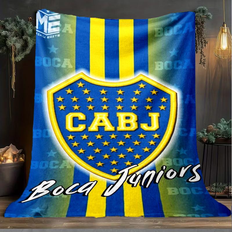 1pz Coperta Morbida in Flanella Stampata Boca Football Club per Camera da Letto Adulto Soggiorno Divano Campeggio Viaggio Regali per Fan Regali di Natale