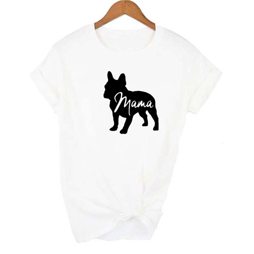 French Bulldog Mama Print T Shirt For Dog Owners Dog Mom Pet Lover Mom Life Mother