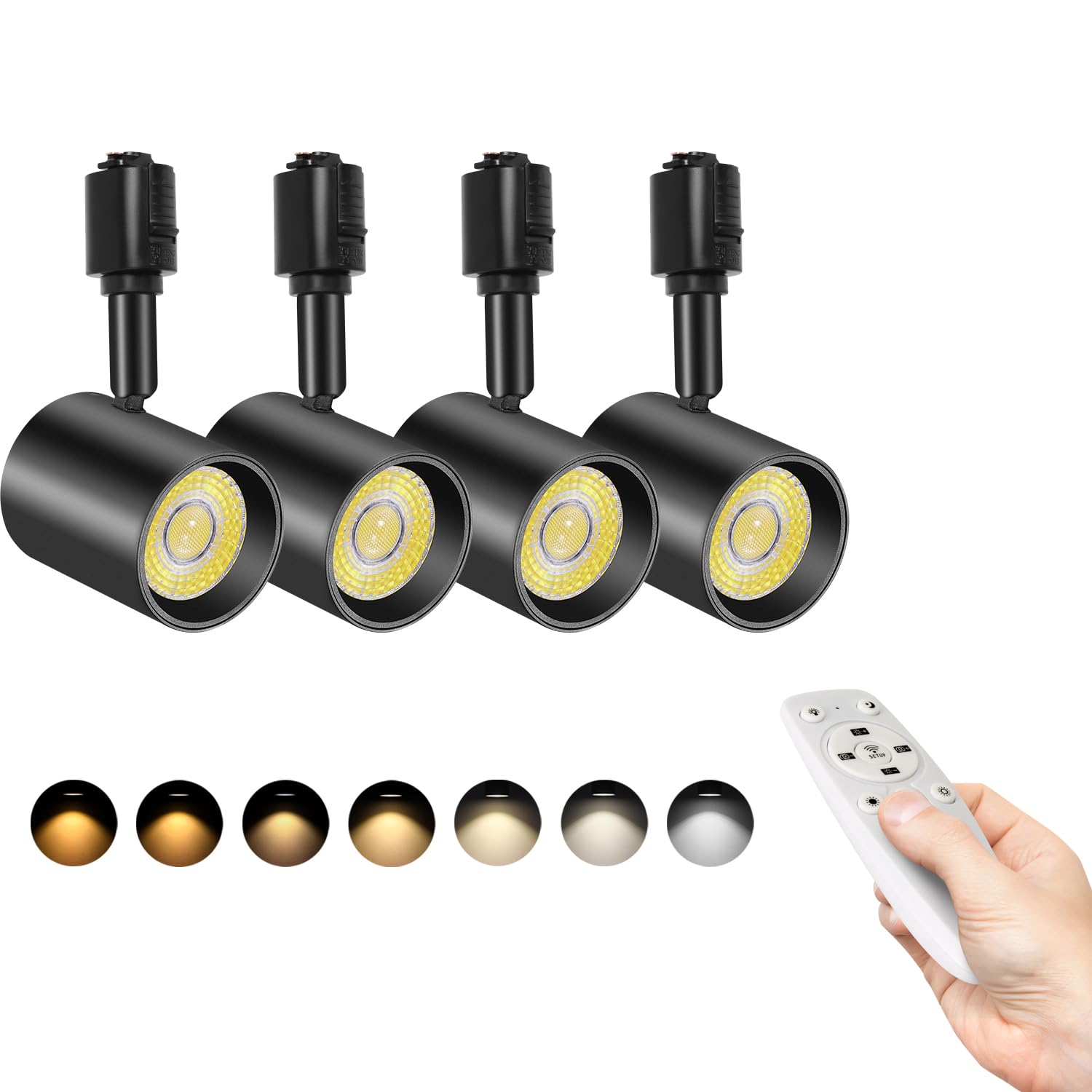 

TuyuBEE Stepless Dimming and Color Temperature Adjustable Track Light with Remote Control, Integrated LED Lighting 10W (Equivalent to 85W), Bright Rai