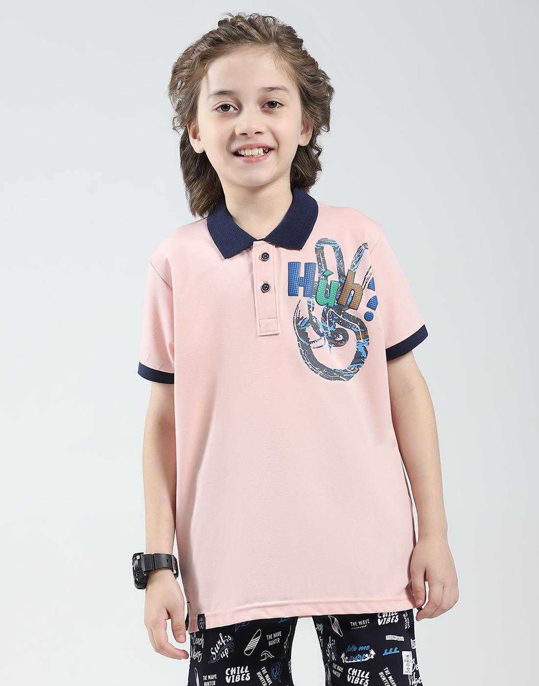 Monte Carlo Boys Printed Collar Neck Tshirt 5-6 Years