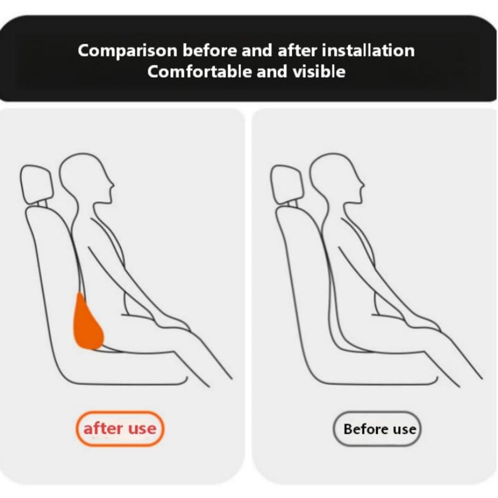 Lumbar Support Pillow for Car, Memory Foam Lumbar Pillow for Lower Back Pain Relief - Back Cushion for Driving, Chair Support