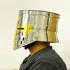 Templerhelm Messing Kreuzhelm Mittelalter Stahlhelm mit Innenfutter Bestes Geschenk für Ihn