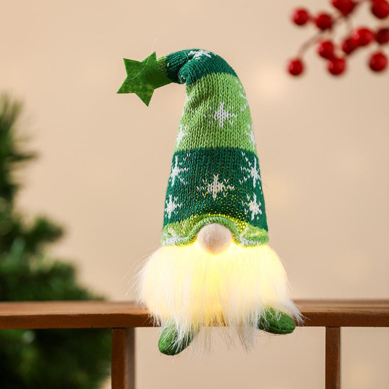 Light-Up Faceless Old Man Star Hat Christmas Ornaments