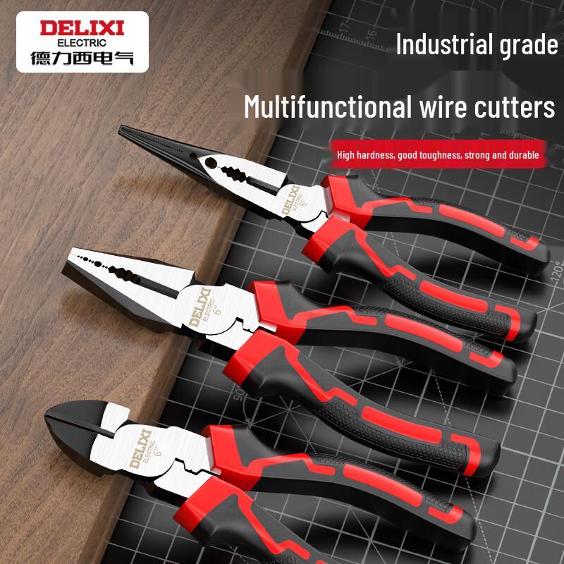 DELIXI ELECTRIC 3-Piece Electrician s Pliers Set