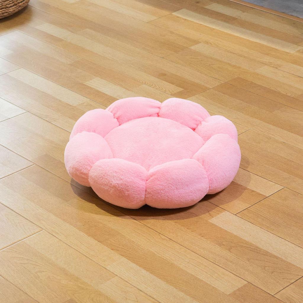 Cozy Plush Pet Nest: All-Season Round Cat & Dog Bed